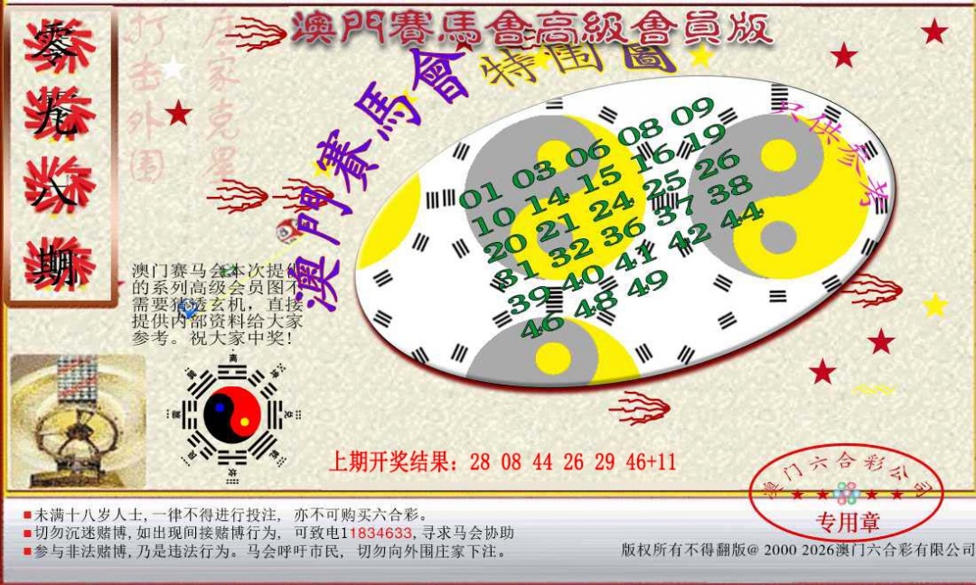 098期赛马会高级特围图[图]